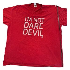 Active Seller!!! Marvel Red Graphic “I am not Dare Devil” T-Shirt for Men 3XL